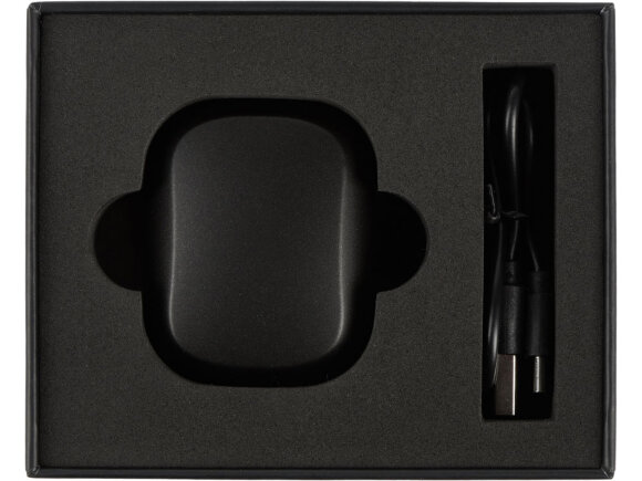 Беспроводные наушники с шумоподавлением c подсветкой лого Lites, черные Беспроводные наушники с шумоподавлением c подсветкой лого Lites, черные