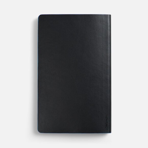 Ежедневник Trait, недатированный, черный с голубым