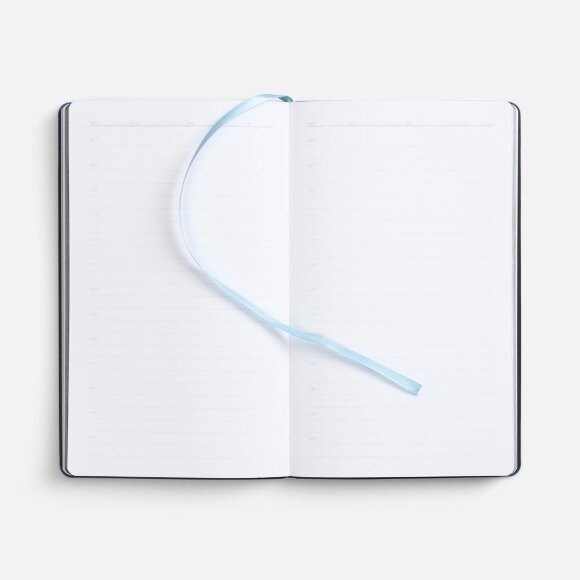 Ежедневник Trait, недатированный, черный с голубым