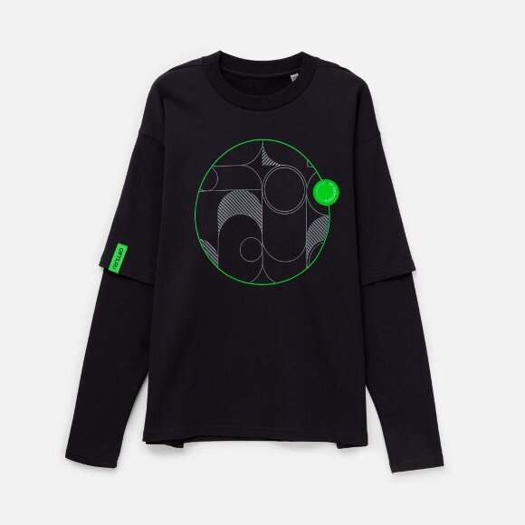 Лейбл тканевый Epsilon, S, зеленый неон