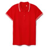 Рубашка поло женская Virma Stripes Lady, красная Рубашка поло женская Virma Stripes Lady, красная