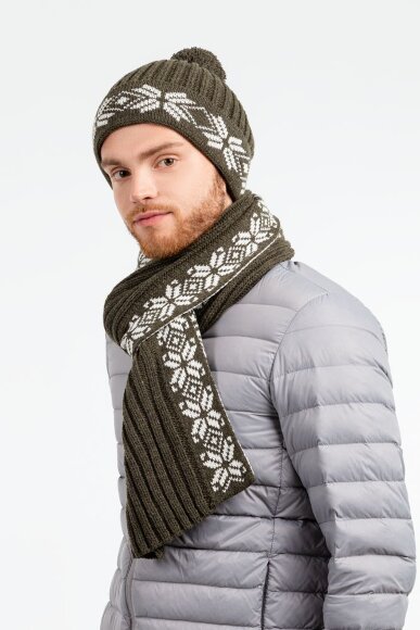 Шарф Eira, зеленый (оливковый) Шарф Eira, зеленый (оливковый)