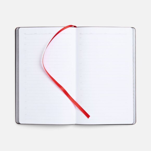 Ежедневник Trait, недатированный, черный с красным