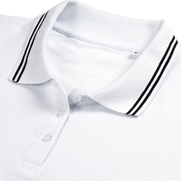 Рубашка поло женская Virma Stripes Lady, белая Рубашка поло женская Virma Stripes Lady, белая