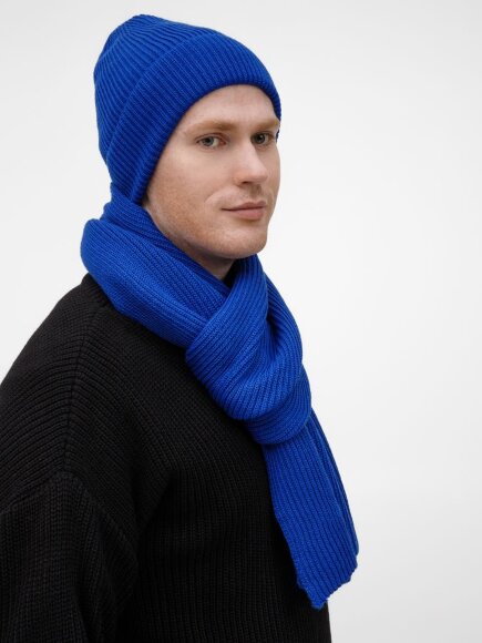 Шарф Nobilis Mono, ярко-синий