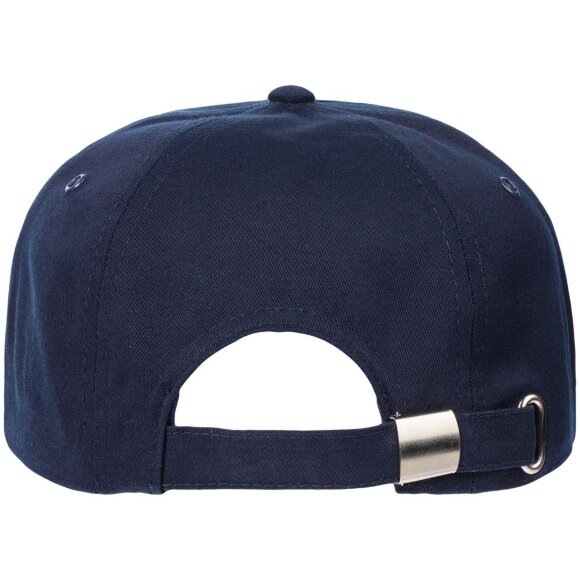 Бейсболка Canopy, темно-синяя с белым кантом Бейсболка Canopy, темно-синяя с белым кантом