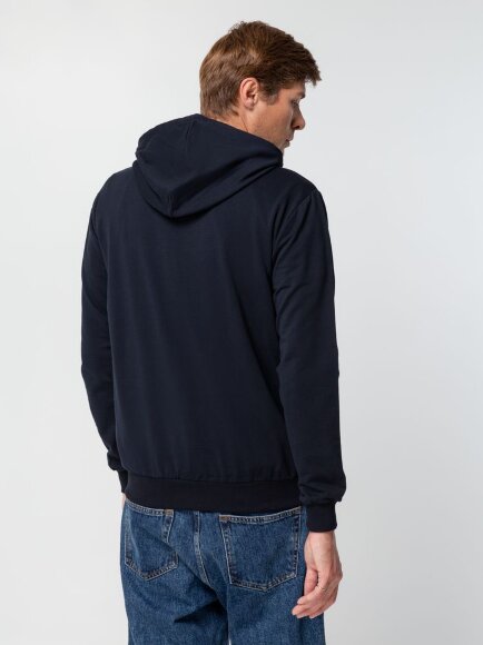 Толстовка на молнии с капюшоном Unit Siverga, темно-синяя Толстовка на молнии с капюшоном Unit Siverga, темно-синяя