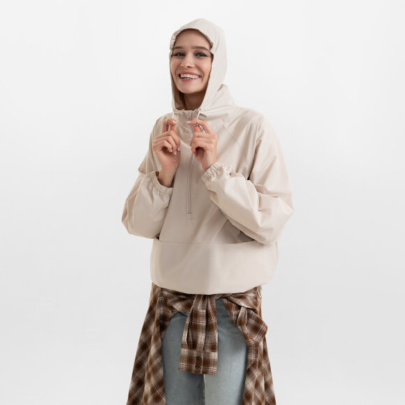 Ветровка (анорак) оверсайз унисекс RISSMAN, бежевая, размер XL/XXL Ветровка (анорак) оверсайз унисекс RISSMAN, бежевая, размер XL/XXL