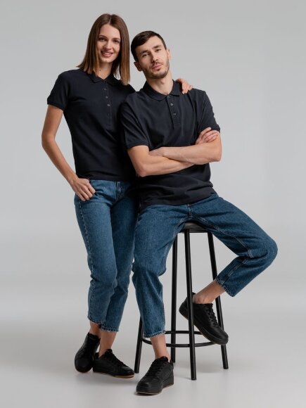 Рубашка поло женская Neptune, темно-синяя Рубашка поло женская Neptune, темно-синяя