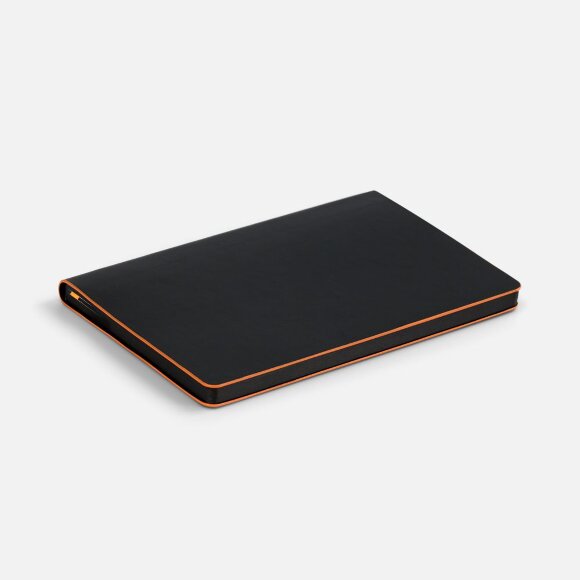 Ежедневник Trait, недатированный, черный с оранжевым