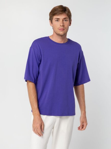 Футболка унисекс оверсайз Street Vibes, фиолетовая Футболка унисекс оверсайз Street Vibes, фиолетовая