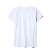 Футболка женская T-bolka Stretch Lady, белая (холодный оттенок)