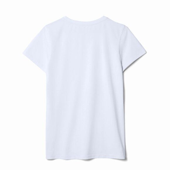 Футболка женская T-bolka Stretch Lady, белая (холодный оттенок)