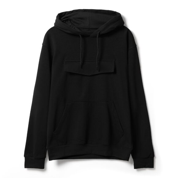 Худи унисекс с карманом на груди Chest Pocket, черное Худи унисекс с карманом на груди Chest Pocket, черное