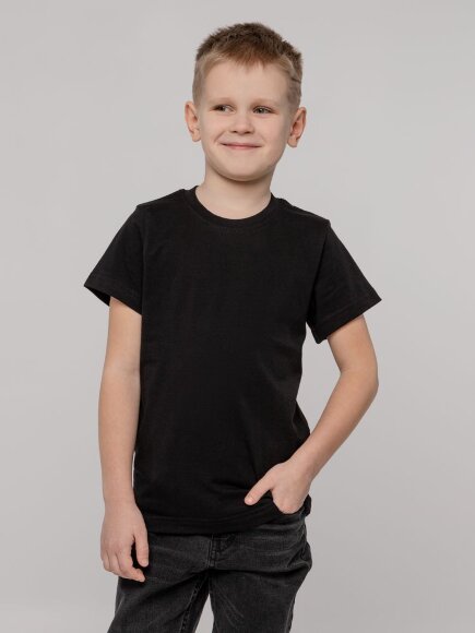 Футболка детская T-Bolka Kids, черная Футболка детская T-Bolka Kids, черная