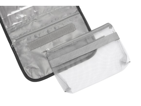 Несессер для путешествий со съемной косметичкой Flat, черный Несессер для путешествий со съемной косметичкой Flat, черный