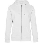 Толстовка на молнии с капюшоном женская Queen, белая Толстовка на молнии с капюшоном женская Queen, белая