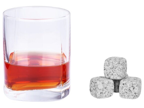 Камни для виски Gentleman в бархатном мешочке, 4 шт, серый Камни для виски Gentleman в бархатном мешочке, 4 шт, серый