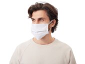 Маска для лица многоразовая из хлопка, белый Маска для лица многоразовая из хлопка, белый