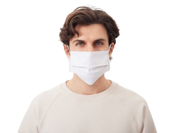 Маска для лица многоразовая из хлопка, белый Маска для лица многоразовая из хлопка, белый