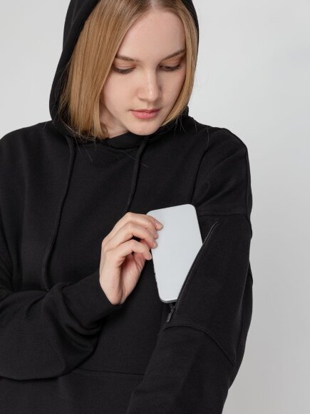 Худи унисекс Hand Some, черное Худи унисекс Hand Some, черное