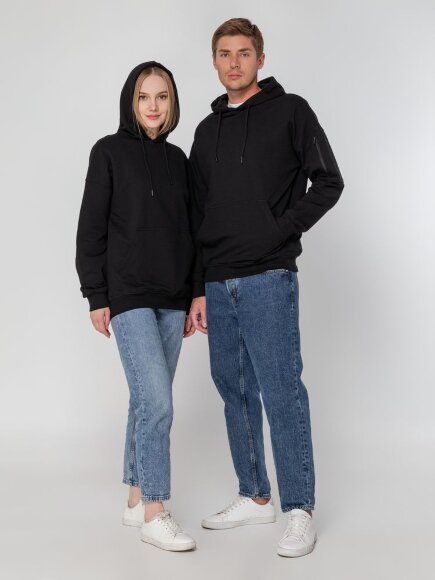 Худи унисекс Hand Some, черное Худи унисекс Hand Some, черное