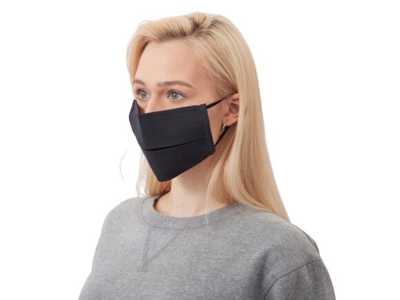 Маска для лица многоразовая из хлопка, черный Маска для лица многоразовая из хлопка, черный