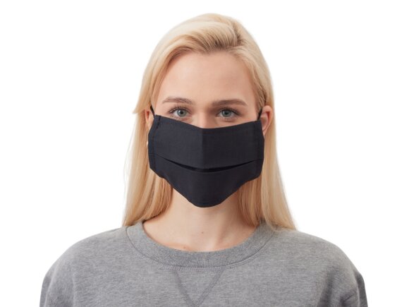 Маска для лица многоразовая из хлопка, черный Маска для лица многоразовая из хлопка, черный