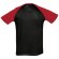 Футболка мужская двухцветная Funky 150, черная с красным