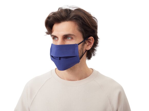 Маска для лица многоразовая из хлопка, синий Маска для лица многоразовая из хлопка, синий
