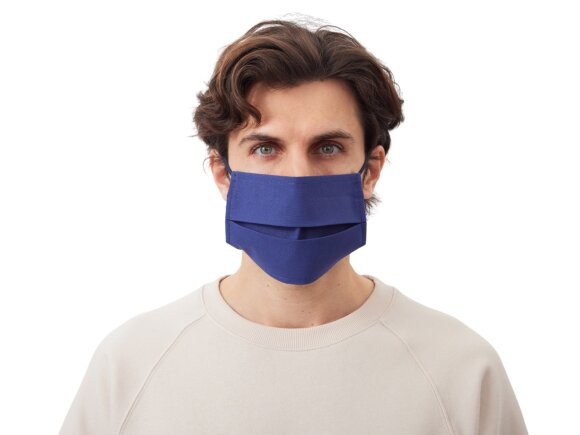 Маска для лица многоразовая из хлопка, синий Маска для лица многоразовая из хлопка, синий
