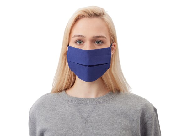 Маска для лица многоразовая из хлопка, синий Маска для лица многоразовая из хлопка, синий