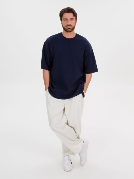 Джемпер с коротким рукавом Siluetti Volumica, темно-синий