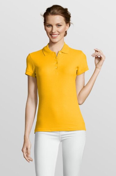 Рубашка поло женская People 210, желтая