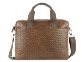 Сумка Mano Don Luca, натуральная кожа в коньячном цвете, 37 х 27 х 6 см