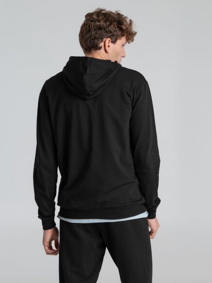 Толстовка на молнии с капюшоном Unit Siverga, черная Толстовка на молнии с капюшоном Unit Siverga, черная