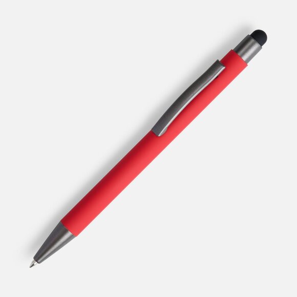 Ручка шариковая Atento Soft Touch со стилусом, красная Ручка шариковая Atento Soft Touch со стилусом, красная