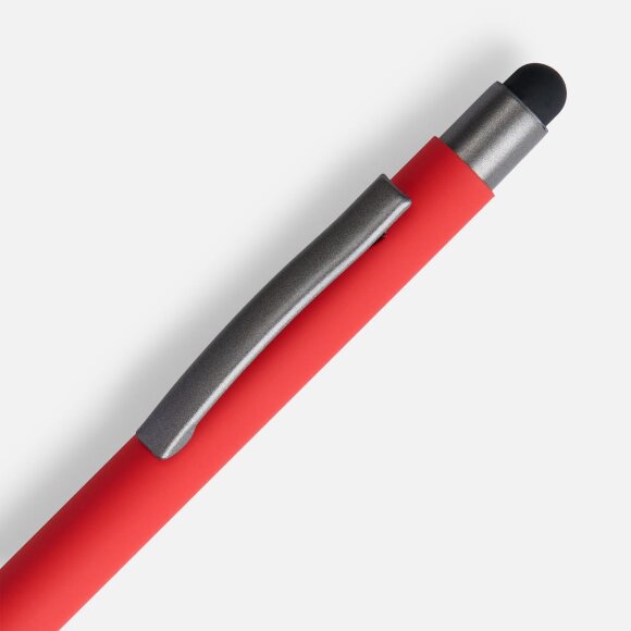 Ручка шариковая Atento Soft Touch со стилусом, красная Ручка шариковая Atento Soft Touch со стилусом, красная