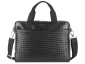 Сумка Mano Don Luca, натуральная кожа в черном цвете, 37 х 27 х 6 см