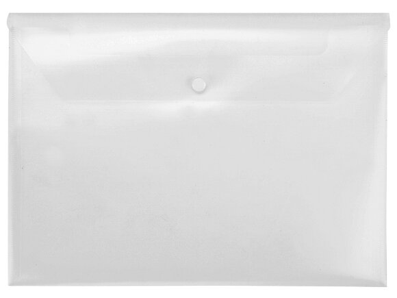 Папка-конверт А4 с кнопкой, прозрачный Папка-конверт А4 с кнопкой, прозрачный