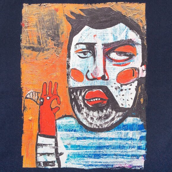 Футболка «У матросов нет вопросов», кобальт (темно-синяя) Футболка «У матросов нет вопросов», кобальт (темно-синяя)