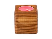 Свеча в декоративном подсвечнике, мокко, вишня Свеча в декоративном подсвечнике, мокко, вишня