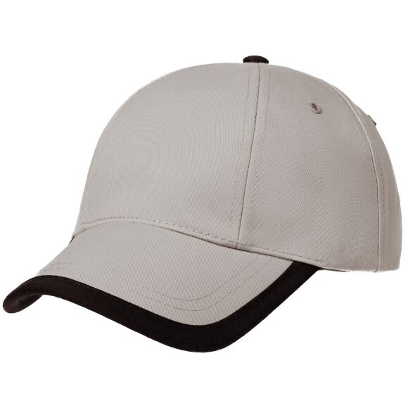 Бейсболка Honor, серая с черным кантом Бейсболка Honor, серая с черным кантом