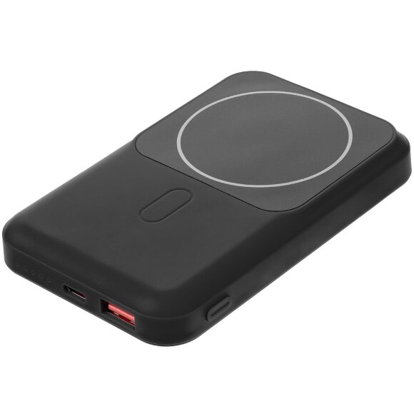 Магнитный беспроводной аккумулятор Top Force, 10 000 мАч, черный Магнитный беспроводной аккумулятор Top Force, 10 000 мАч, черный