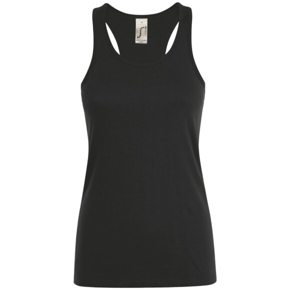 Майка женская Justin Women, черная Майка женская Justin Women, черная