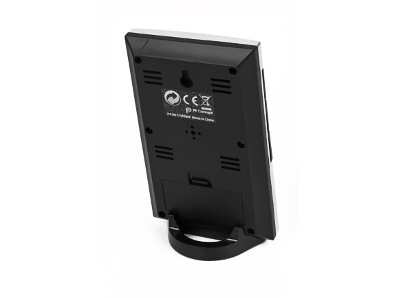 Настольная метеостанция Statio с часами-будильником, серебристый/черный Настольная метеостанция Statio с часами-будильником, серебристый/черный