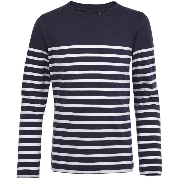 Футболка детская с длинным рукавом Matelot LSL Kids, синяя с белым Футболка детская с длинным рукавом Matelot LSL Kids, синяя с белым