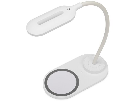 Настольный светильник с беспроводной зарядкой Flamp, белый Настольный светильник с беспроводной зарядкой Flamp, белый