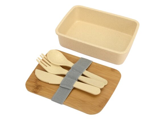 Ланчбокс Lunch с крышкой, бежевый Ланчбокс Lunch с крышкой, бежевый